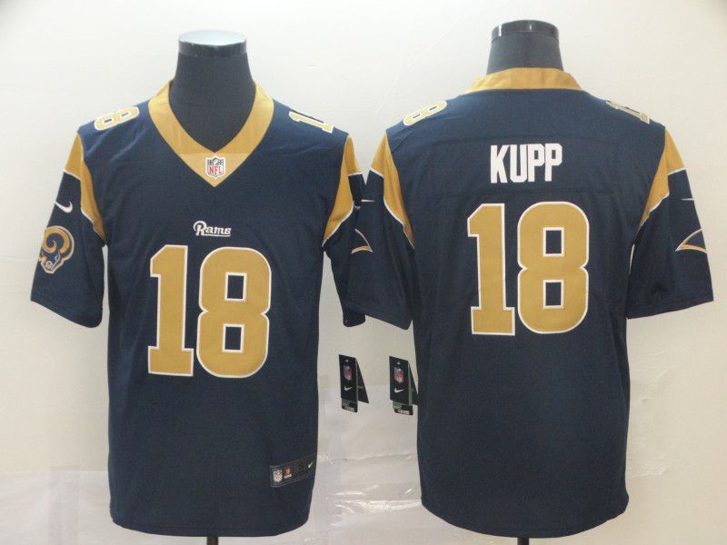 Men Los Angeles Rams 18 Kupp Blue Nike Vapor Untouchable Limited Player NFL Jerseys